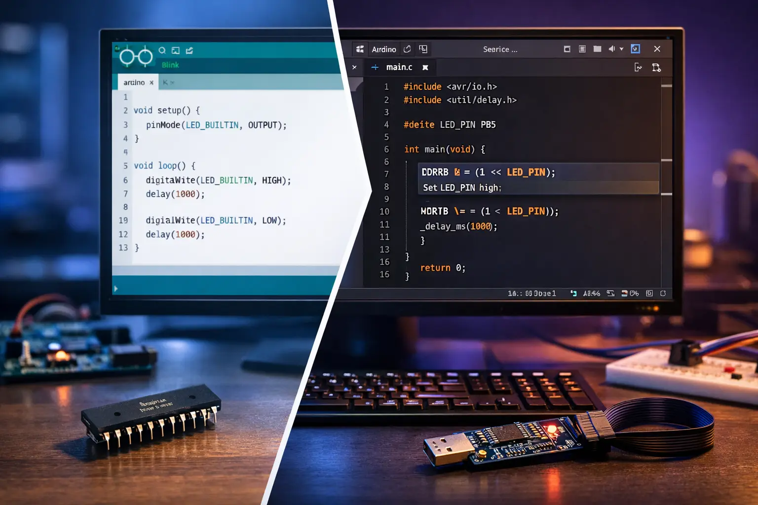 Cover image: Computer secreen with VS Code and Arduino IDE oppened