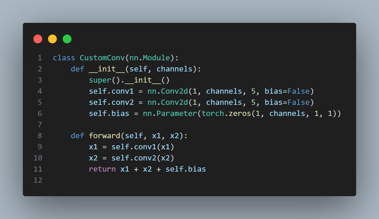 Costom Covelotion Layer code